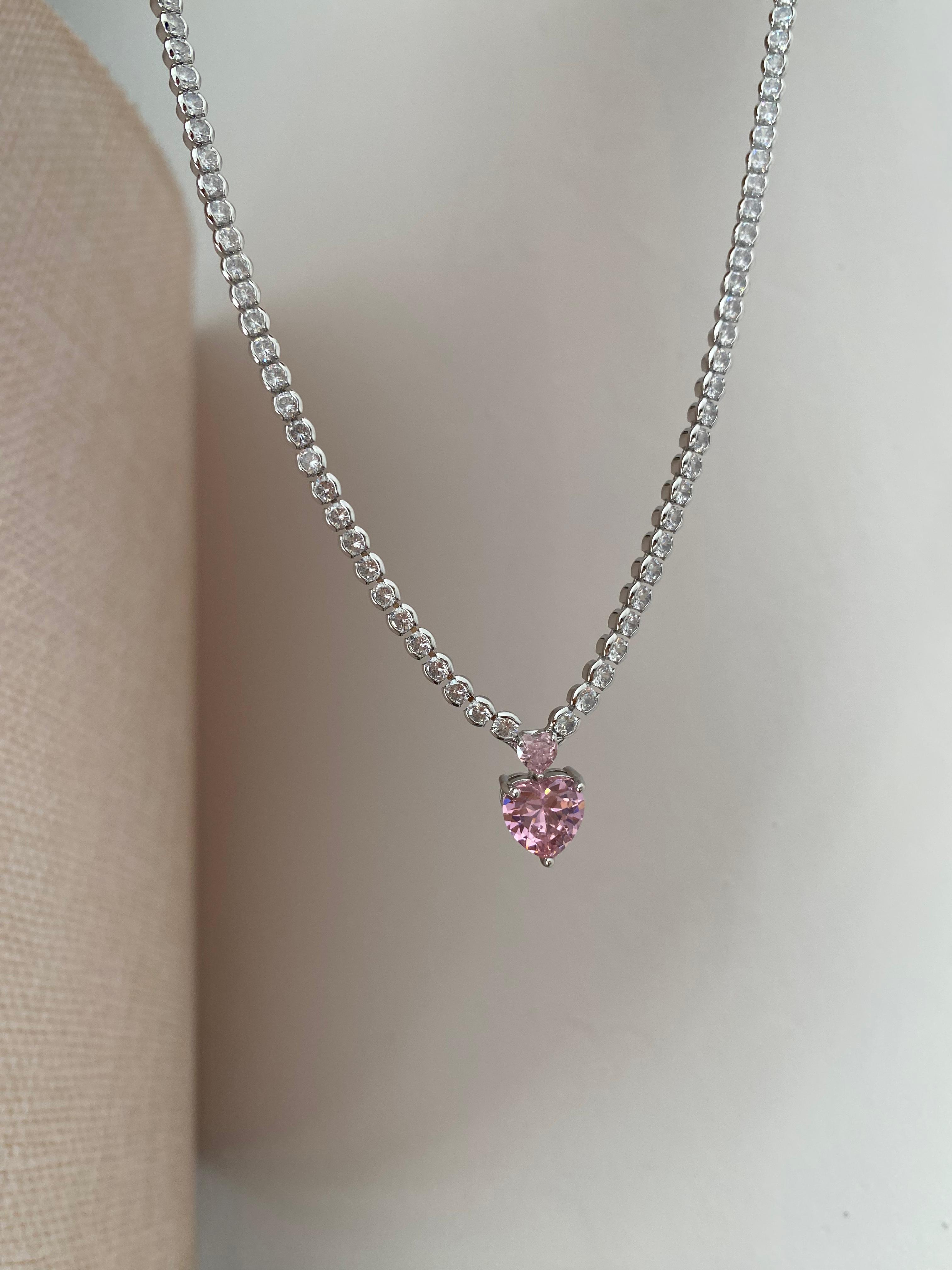 Diamond Pink Star Kolye