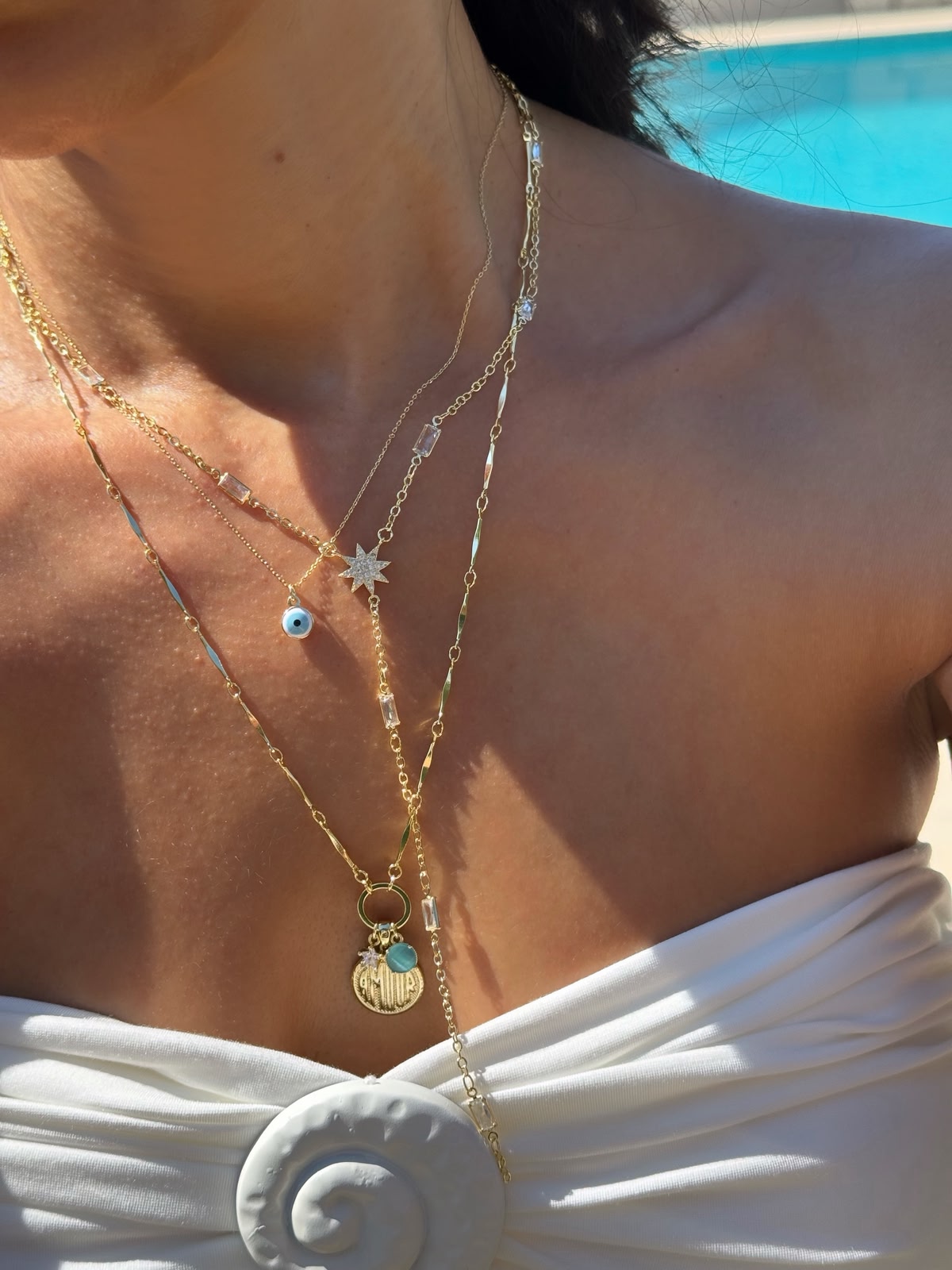 Blue & evil eye kolyeler