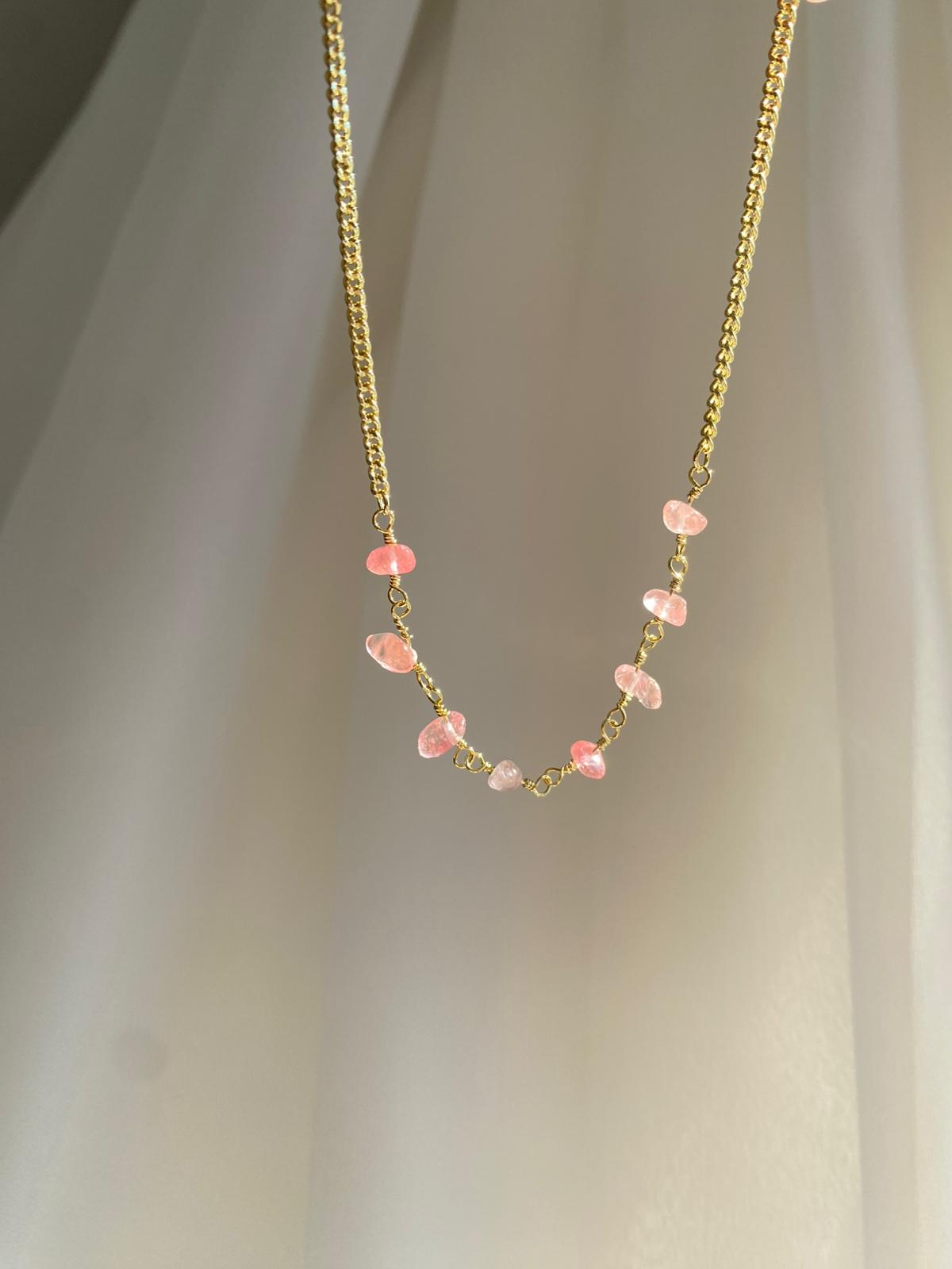 pink cyrstal halhal