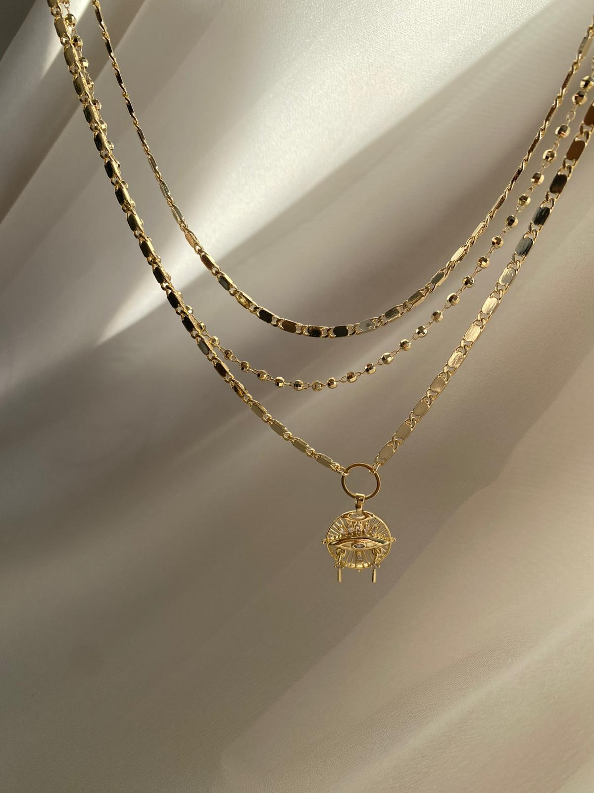 Eyes üçlü birleşik choker