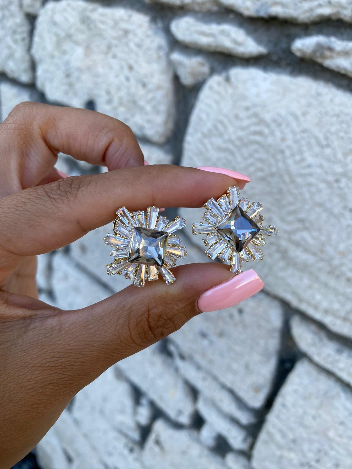Cyrstal bauget küpe