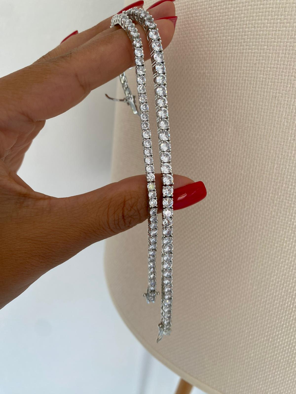 3-4 mm Silver su yolu bileklikler