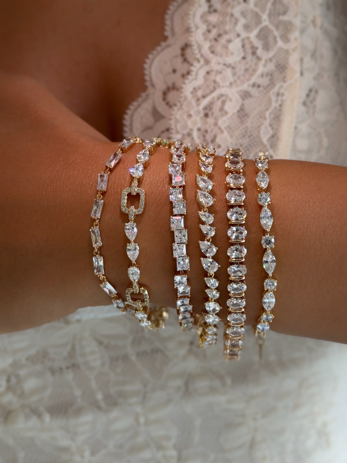 Zircon rose renk bileklikler