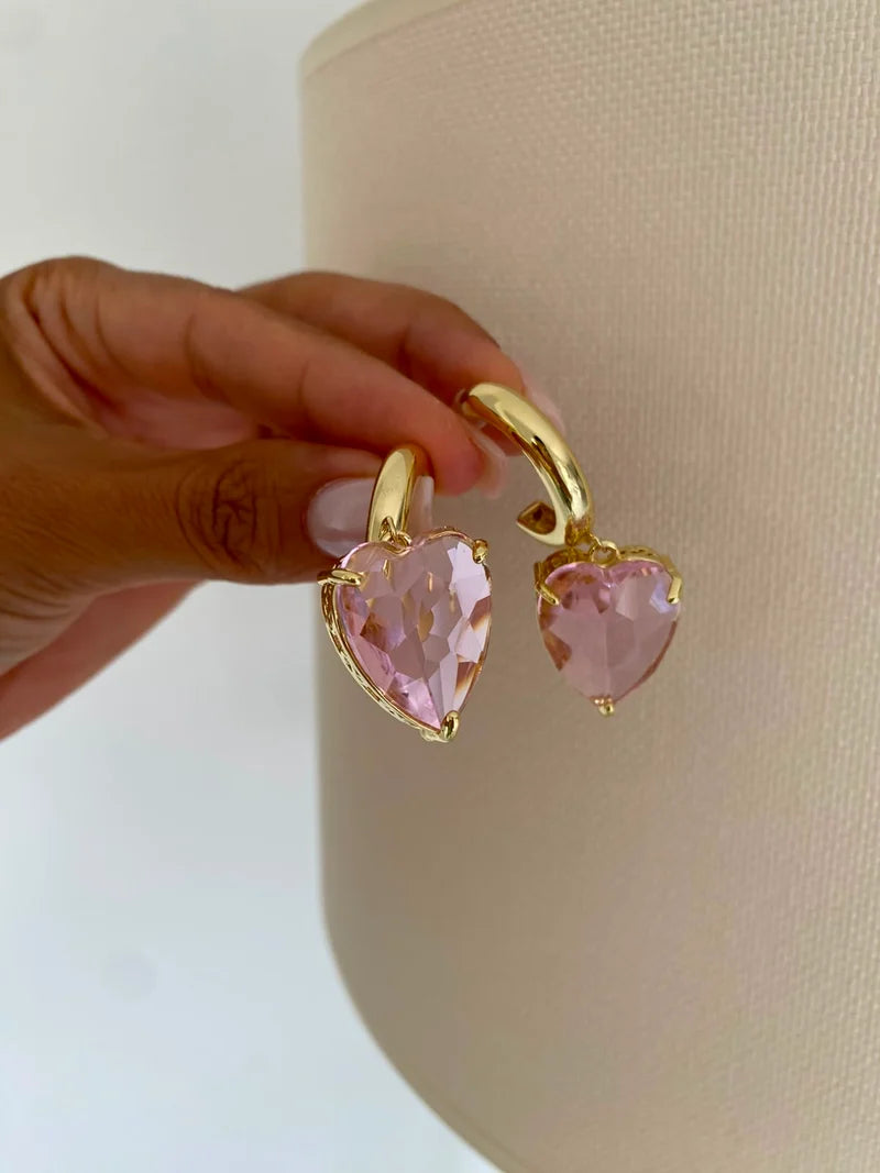 Heart cyrstal küpe