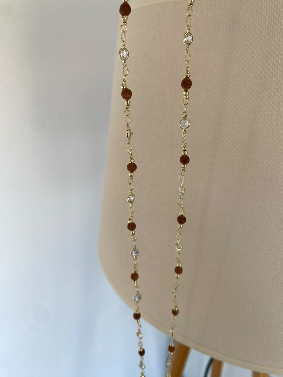 Claret stone uzun kolye