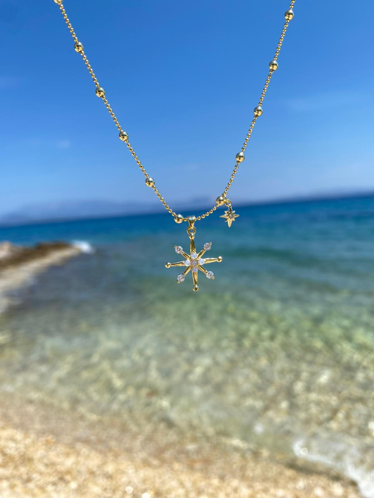 Two star kısa kolye