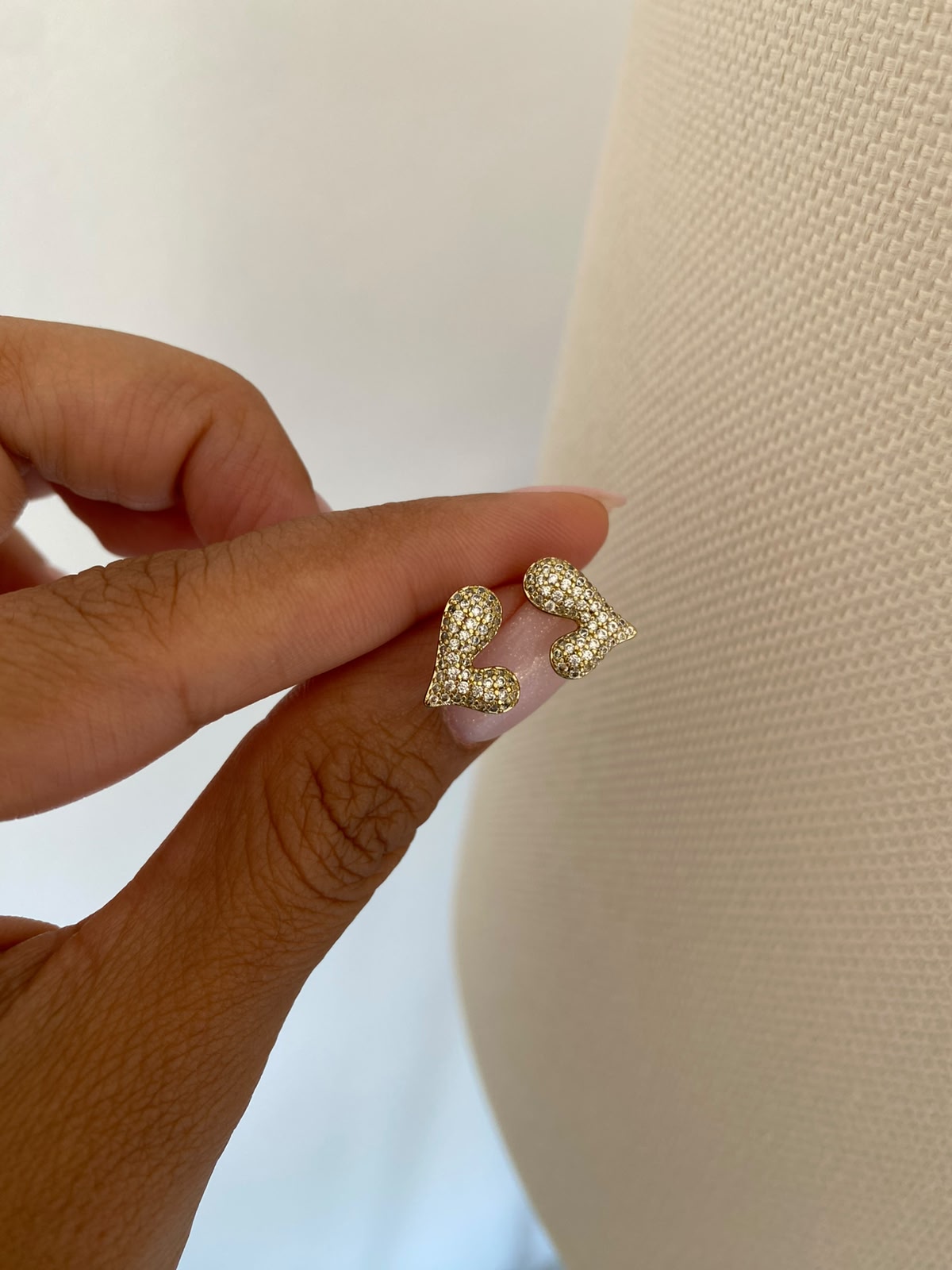 Zircon heart küpe
