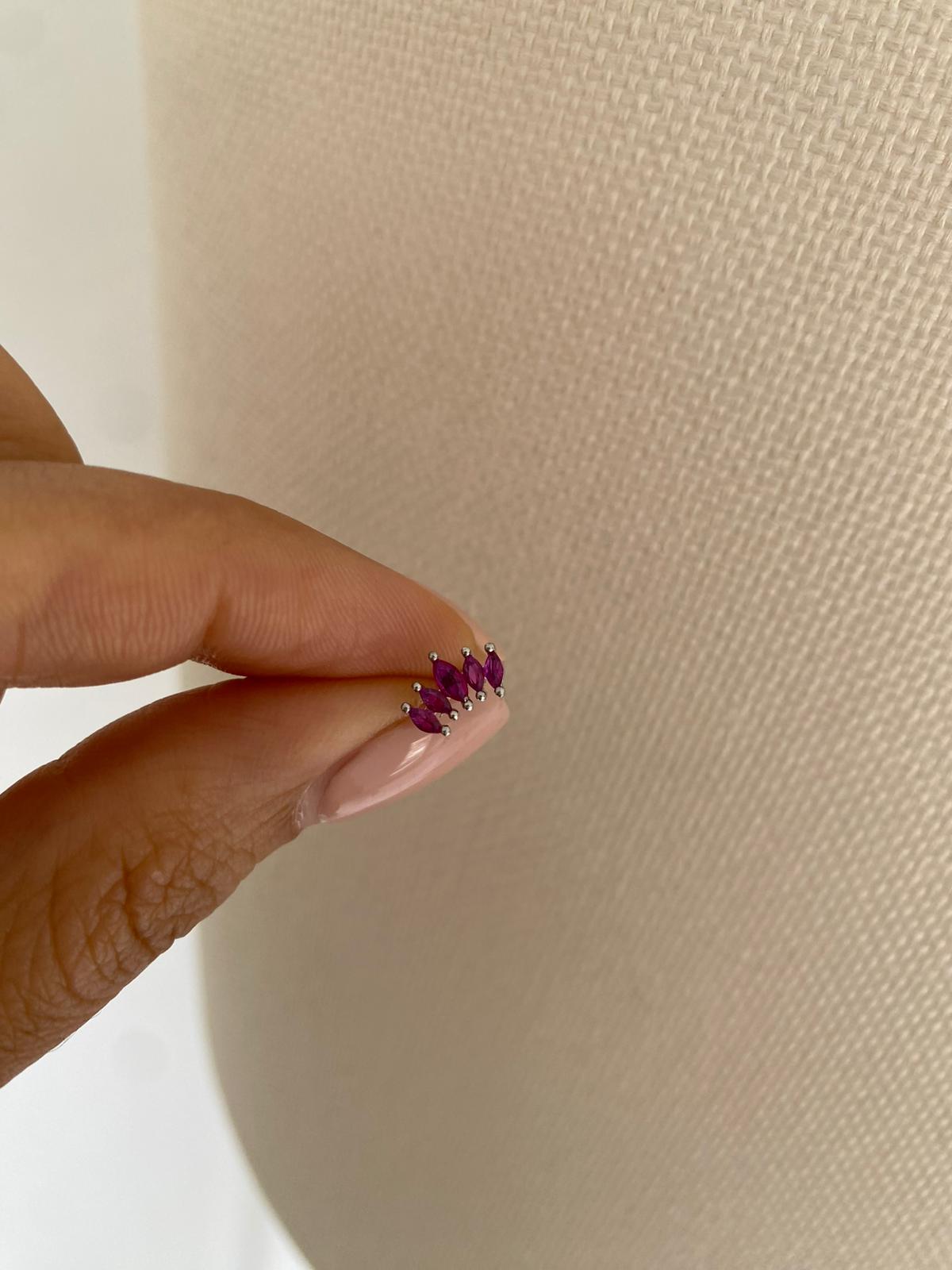 Pink damy tragus küpe