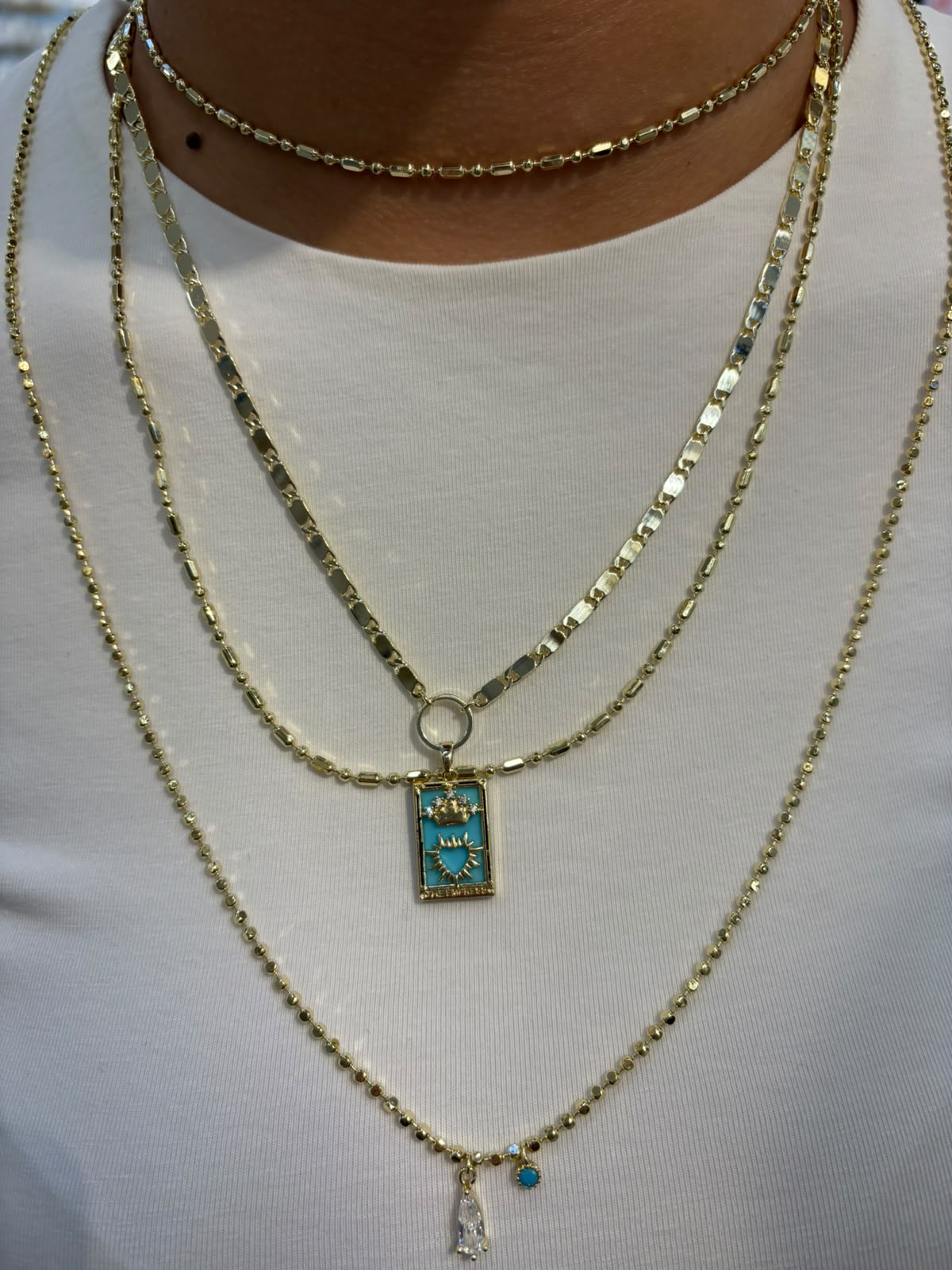 Turkuaz & Gold kolyeler