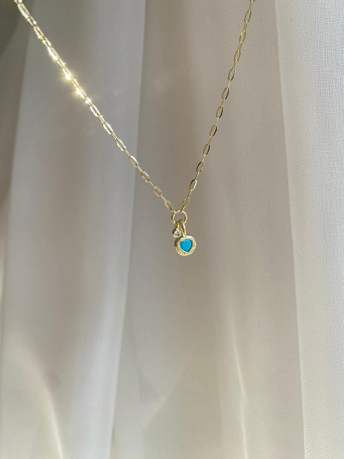 Blue hearts kolye