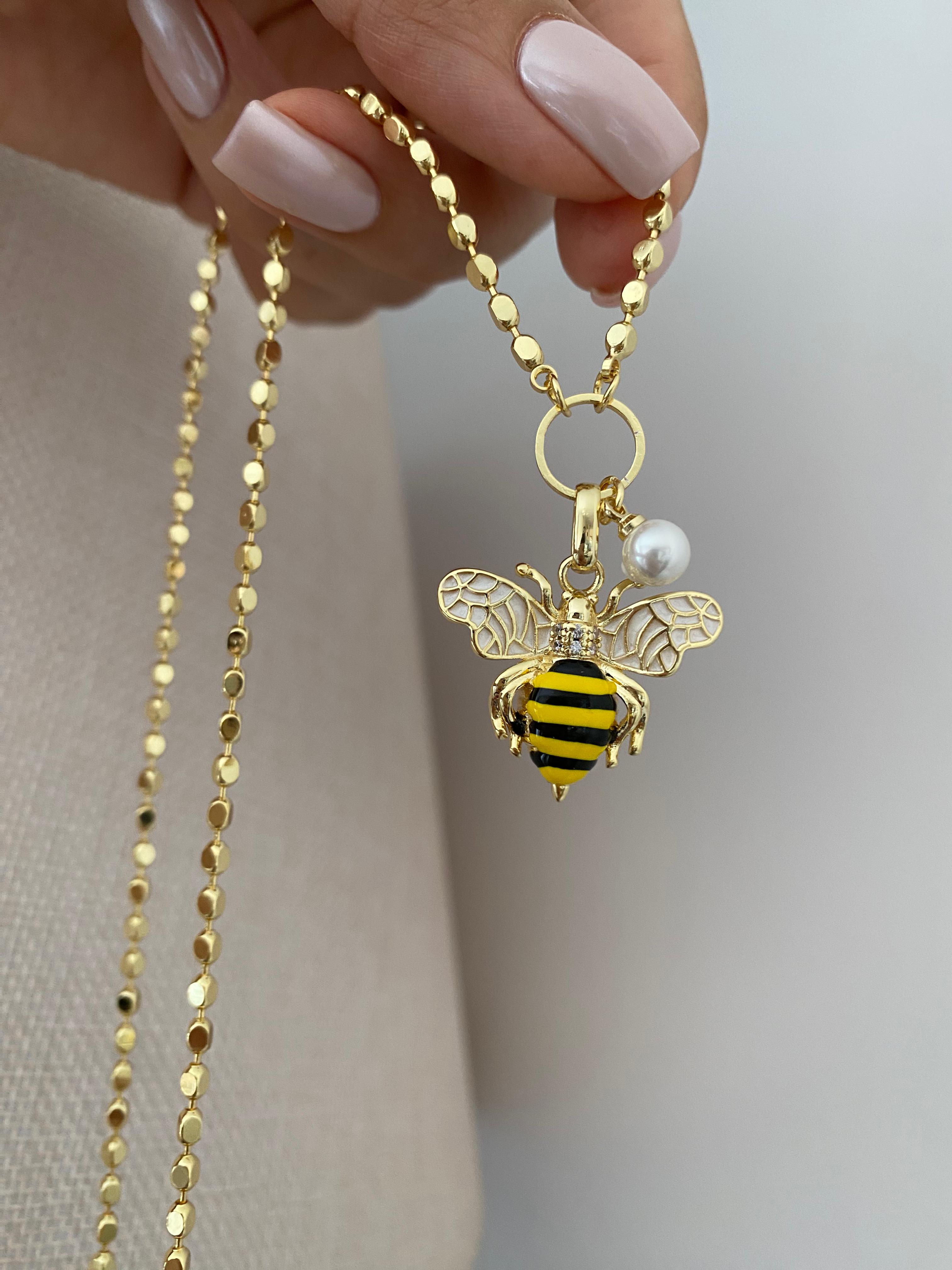 Yellow Bee Kolye