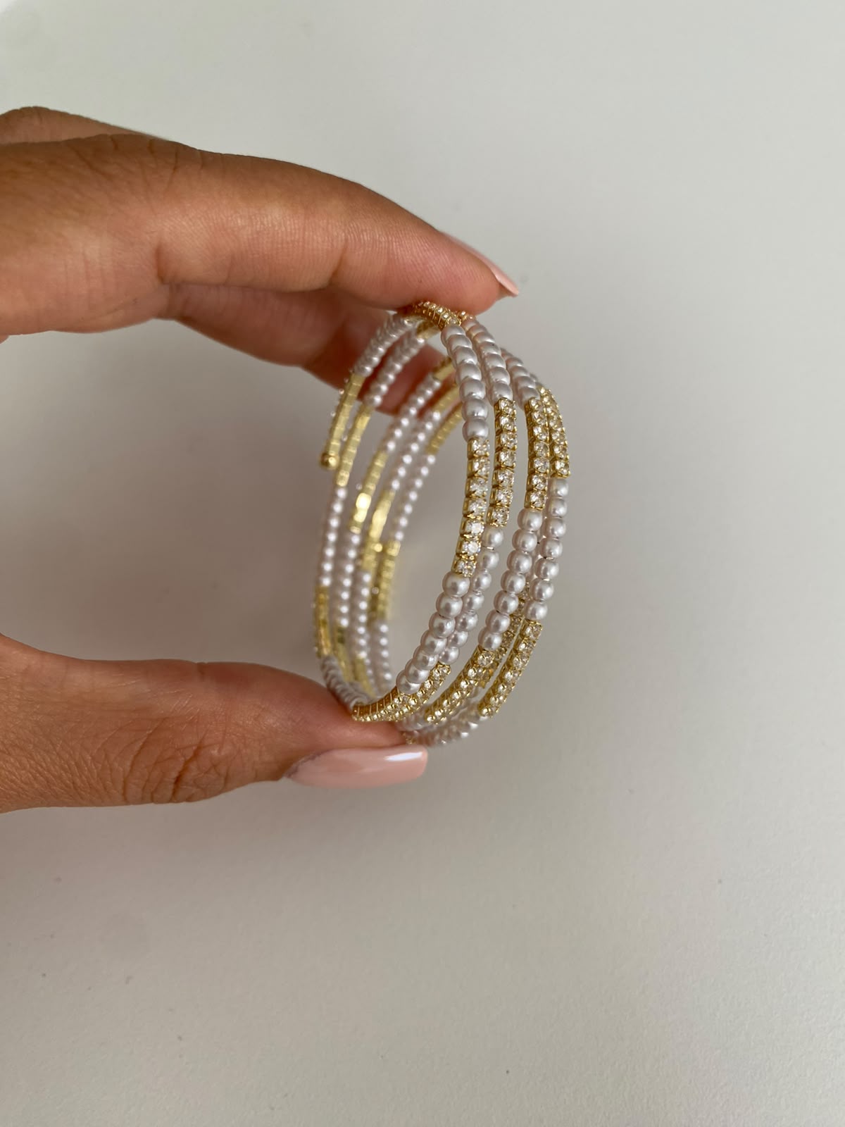 Pearl & stone kelepçe