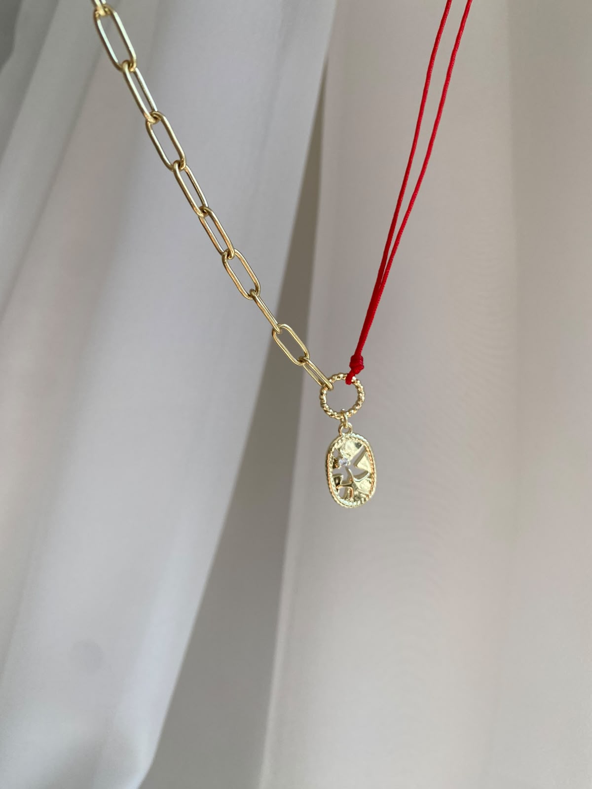 Red rope & figure choker