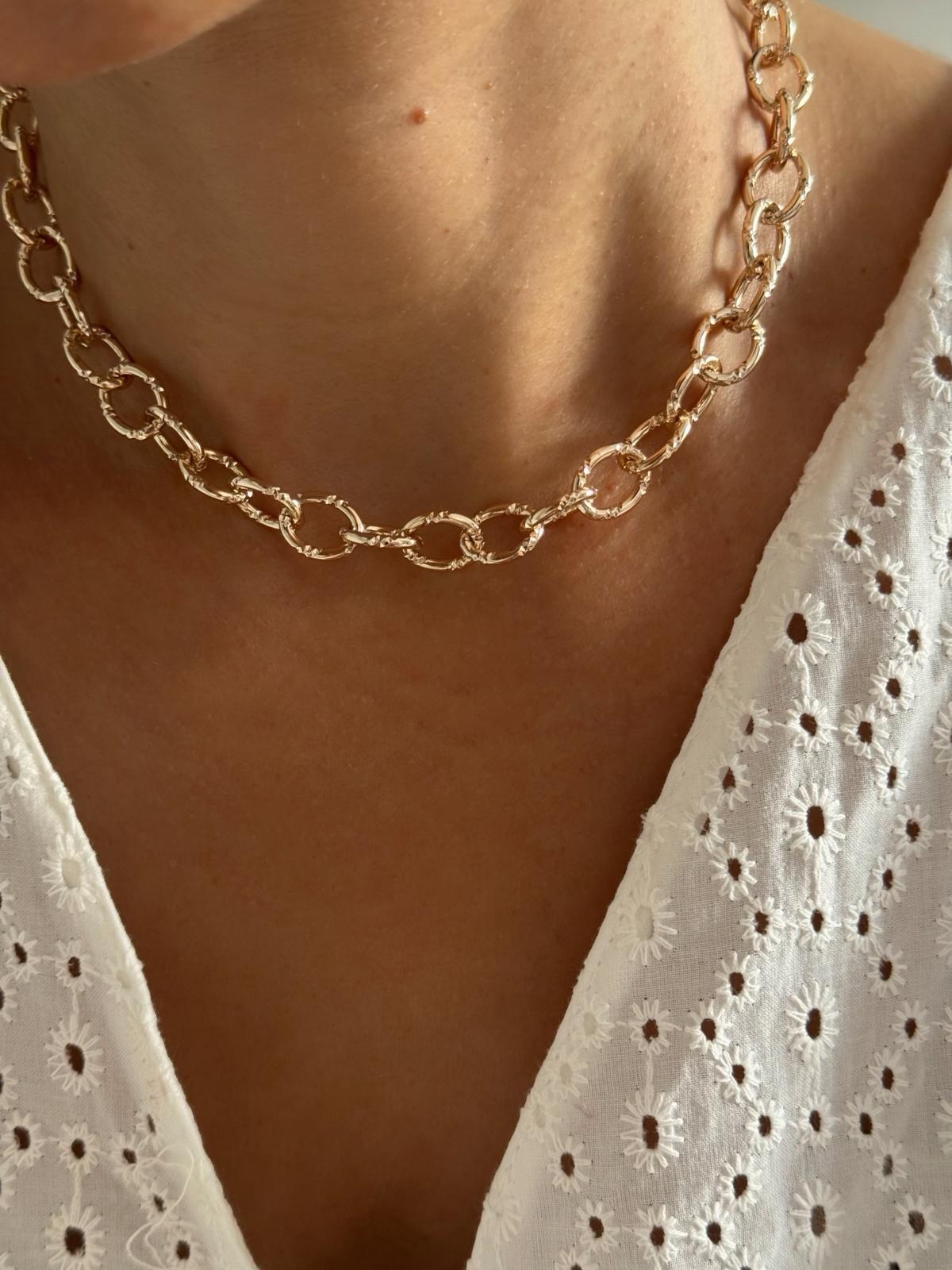 rose renk halka choker