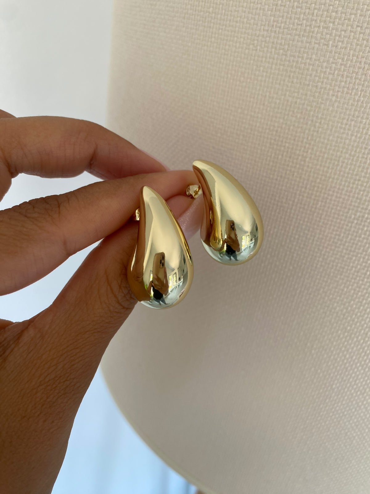 Gold damla küpe