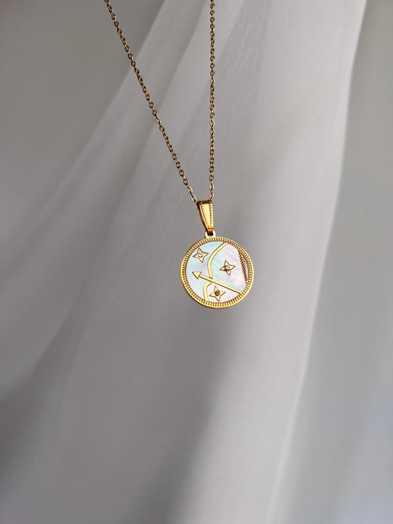 Sedef Burç Çelik Kolyeler