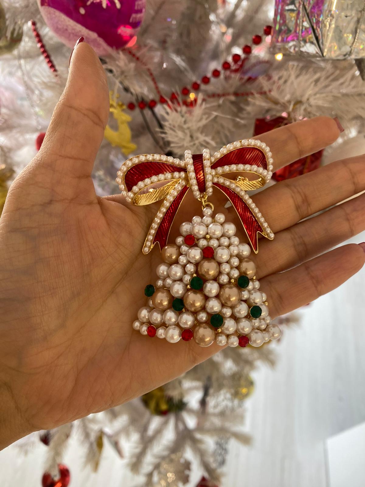 ribbon christmass broş