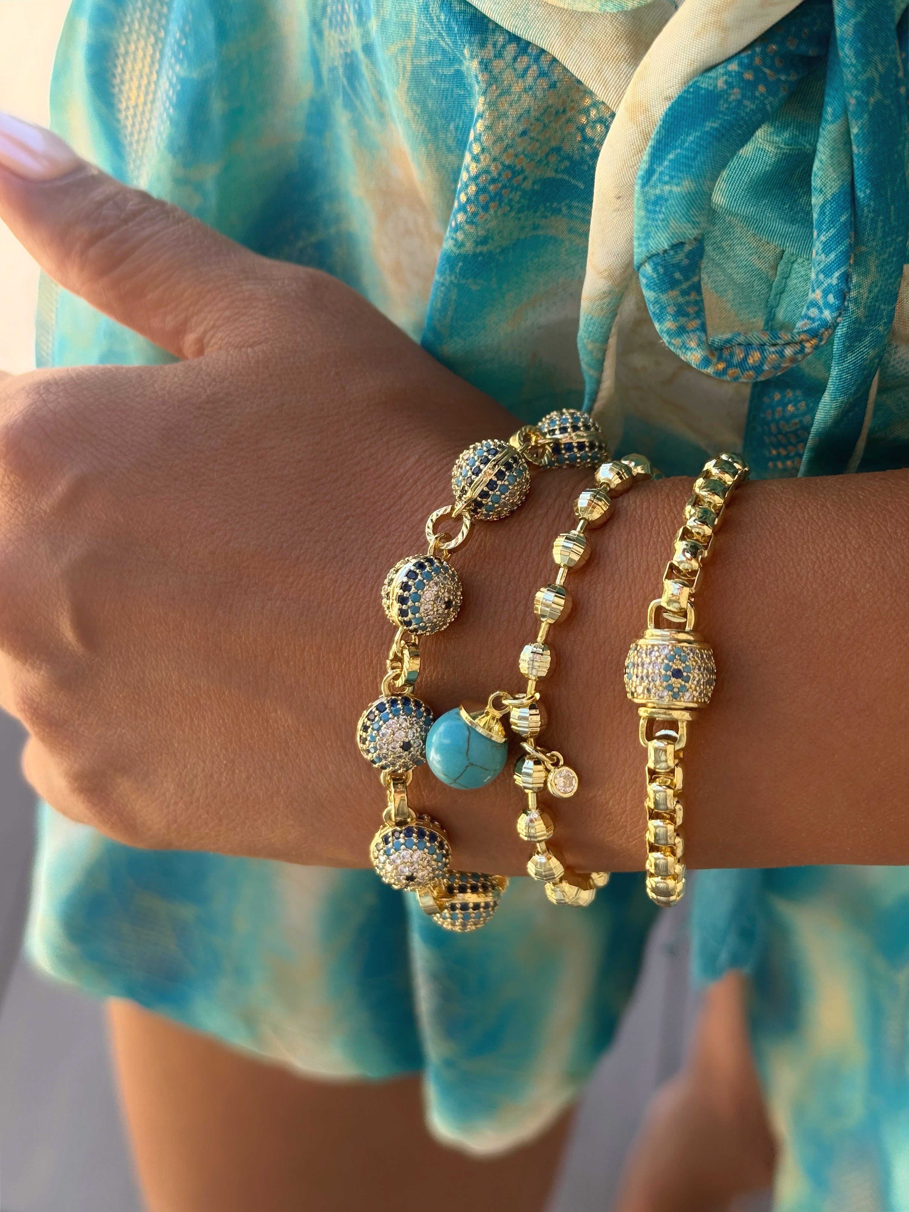 Turquoise Glow bileklikler