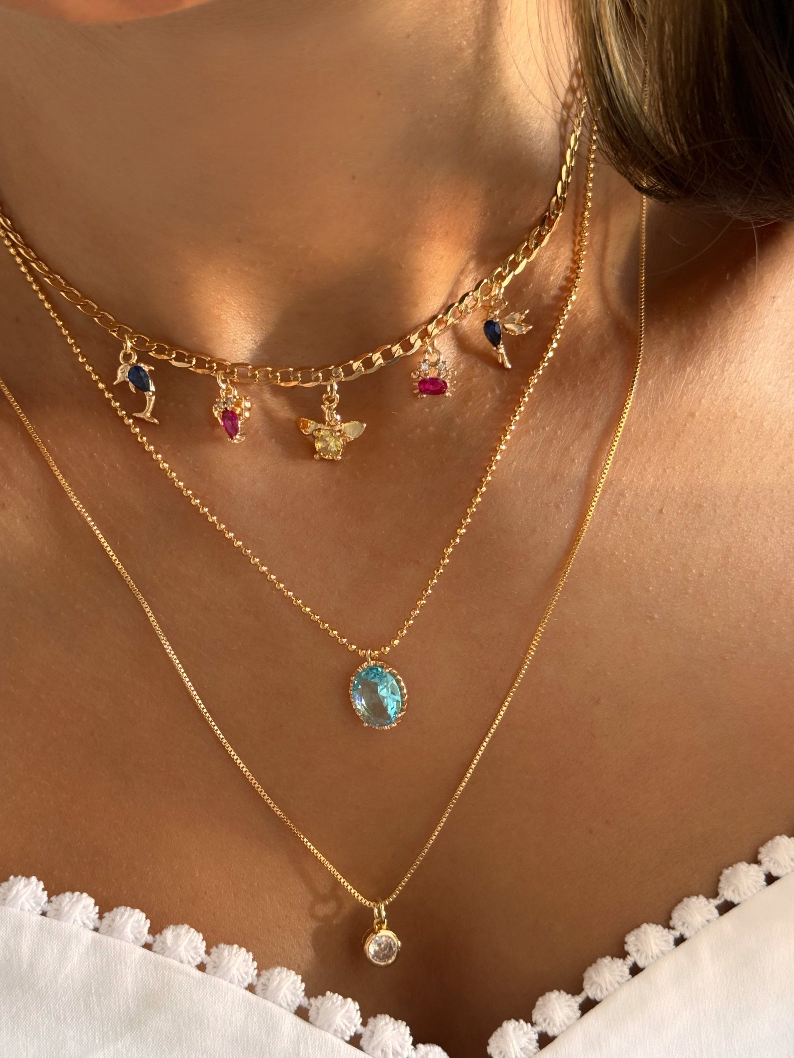 Blue Animals Kolyeler