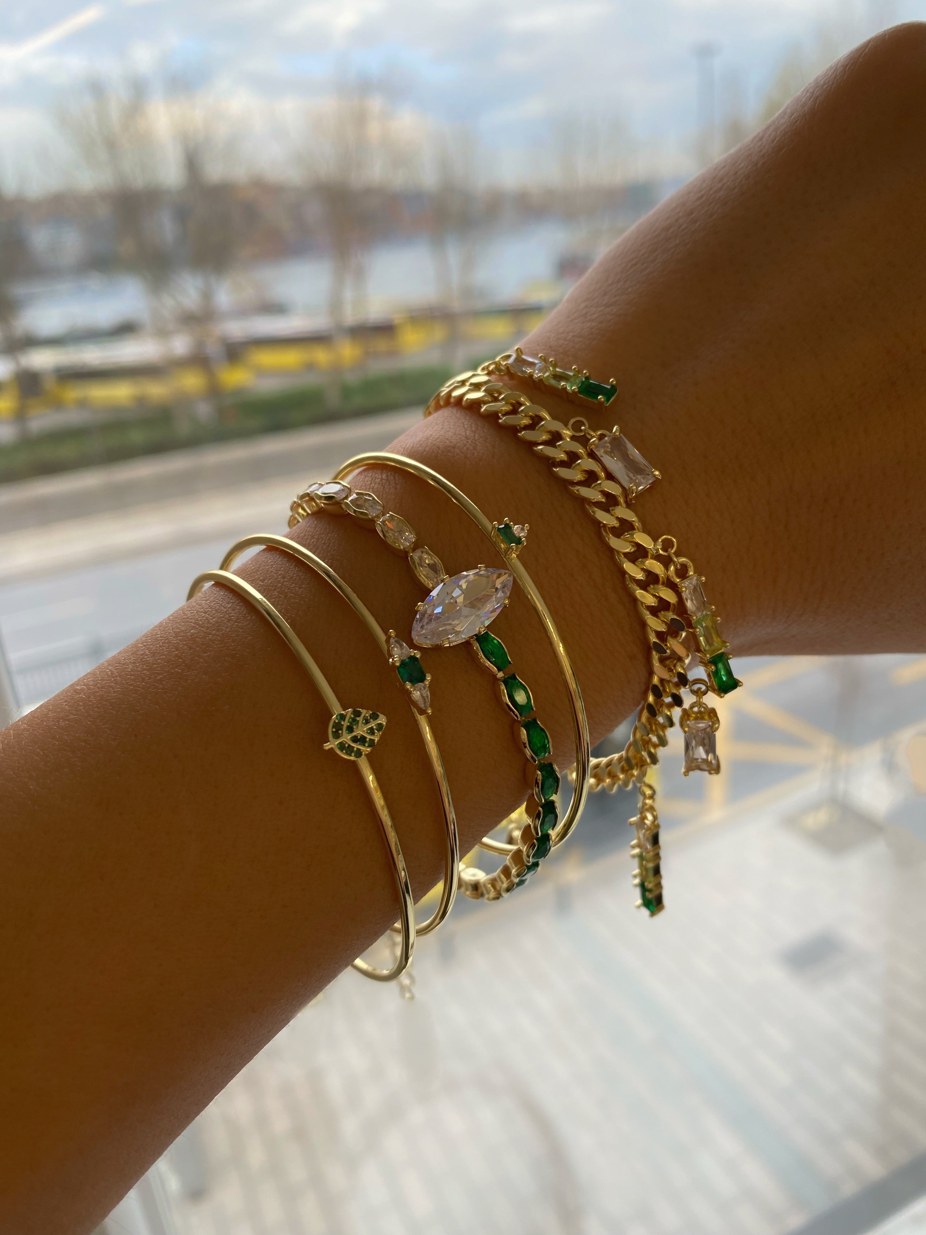 Green stone bileklikler