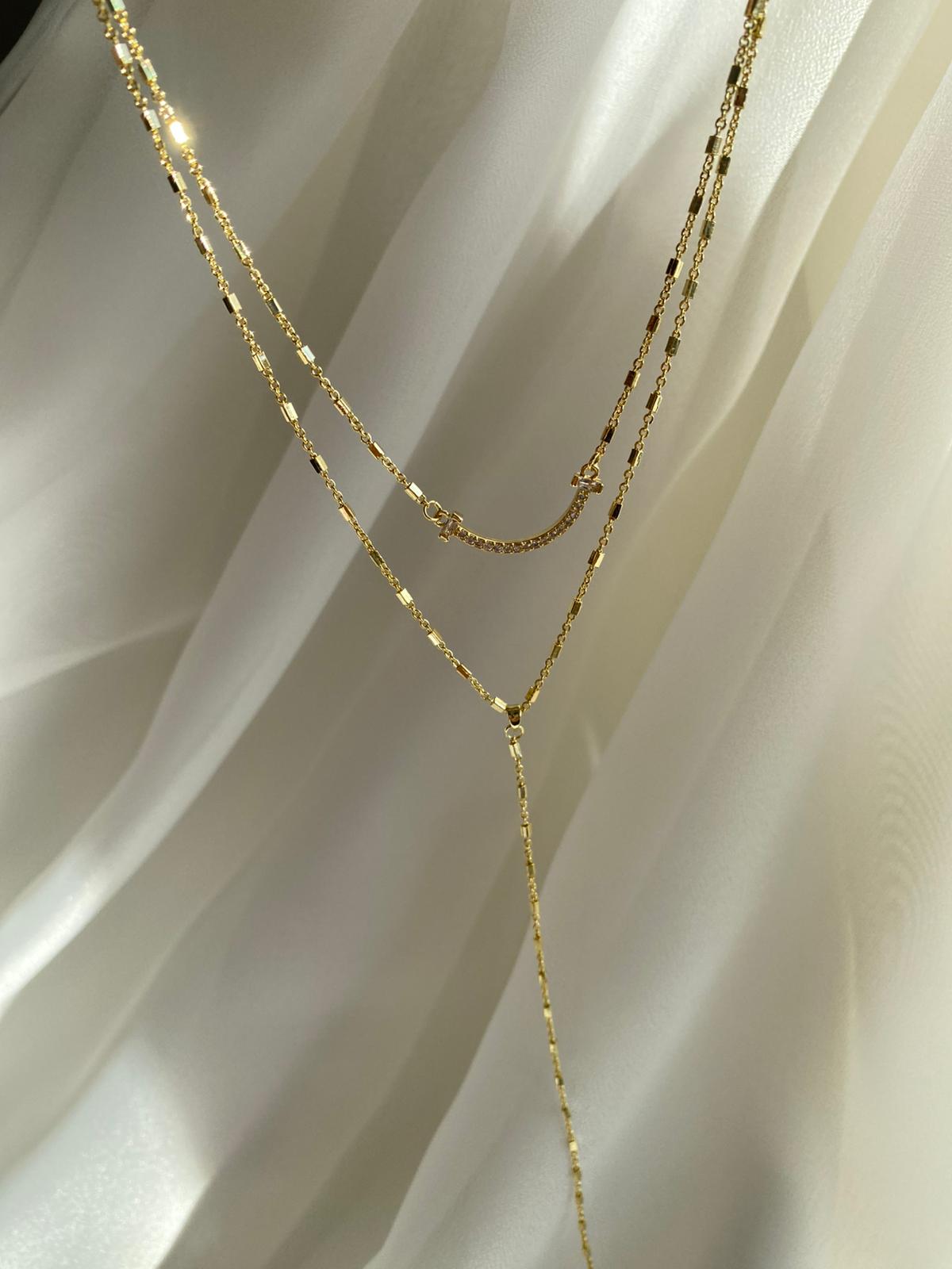 İkili Birleşik Y Kolye