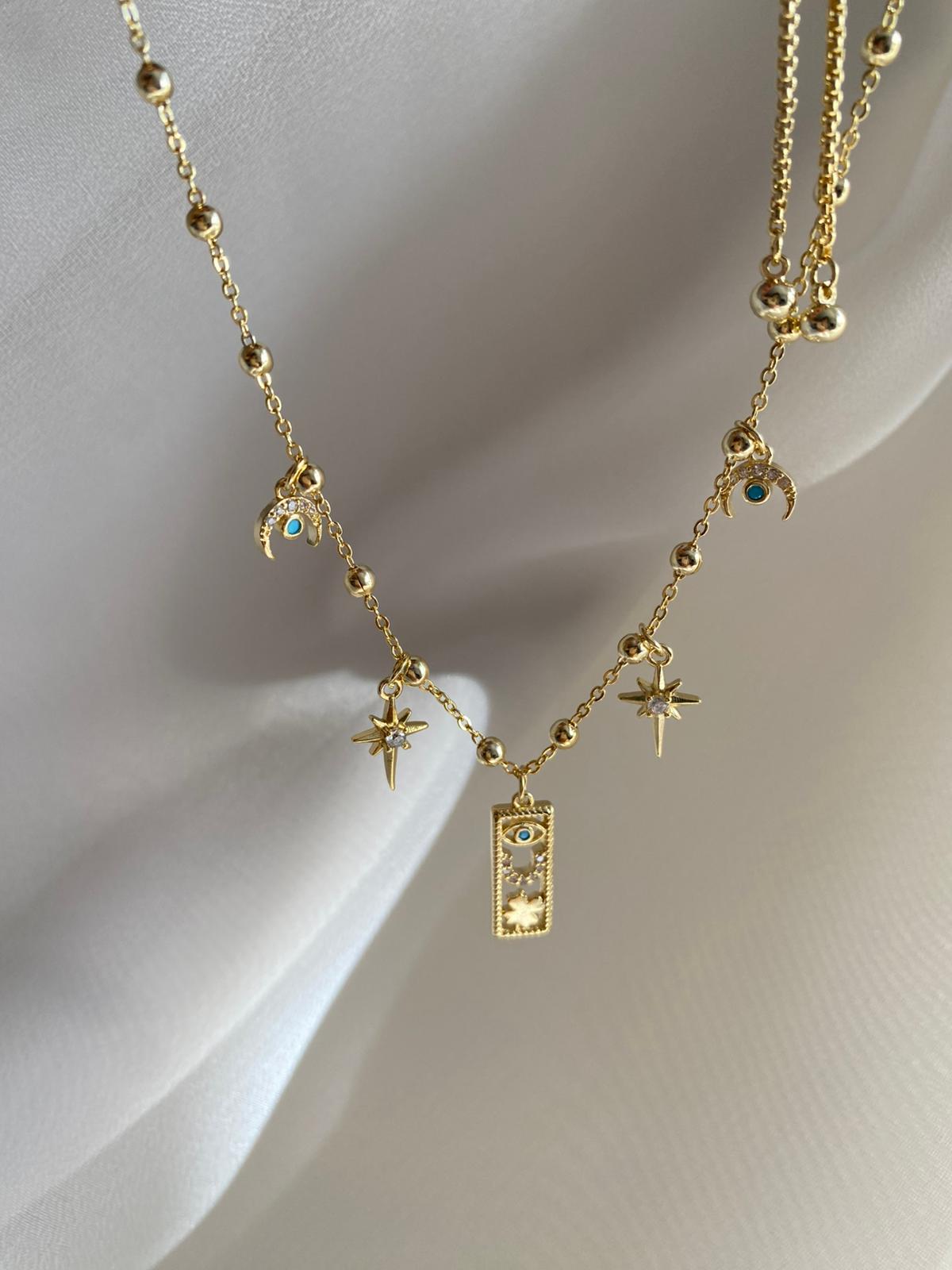 Eyes Moon Asansörlü Kolye