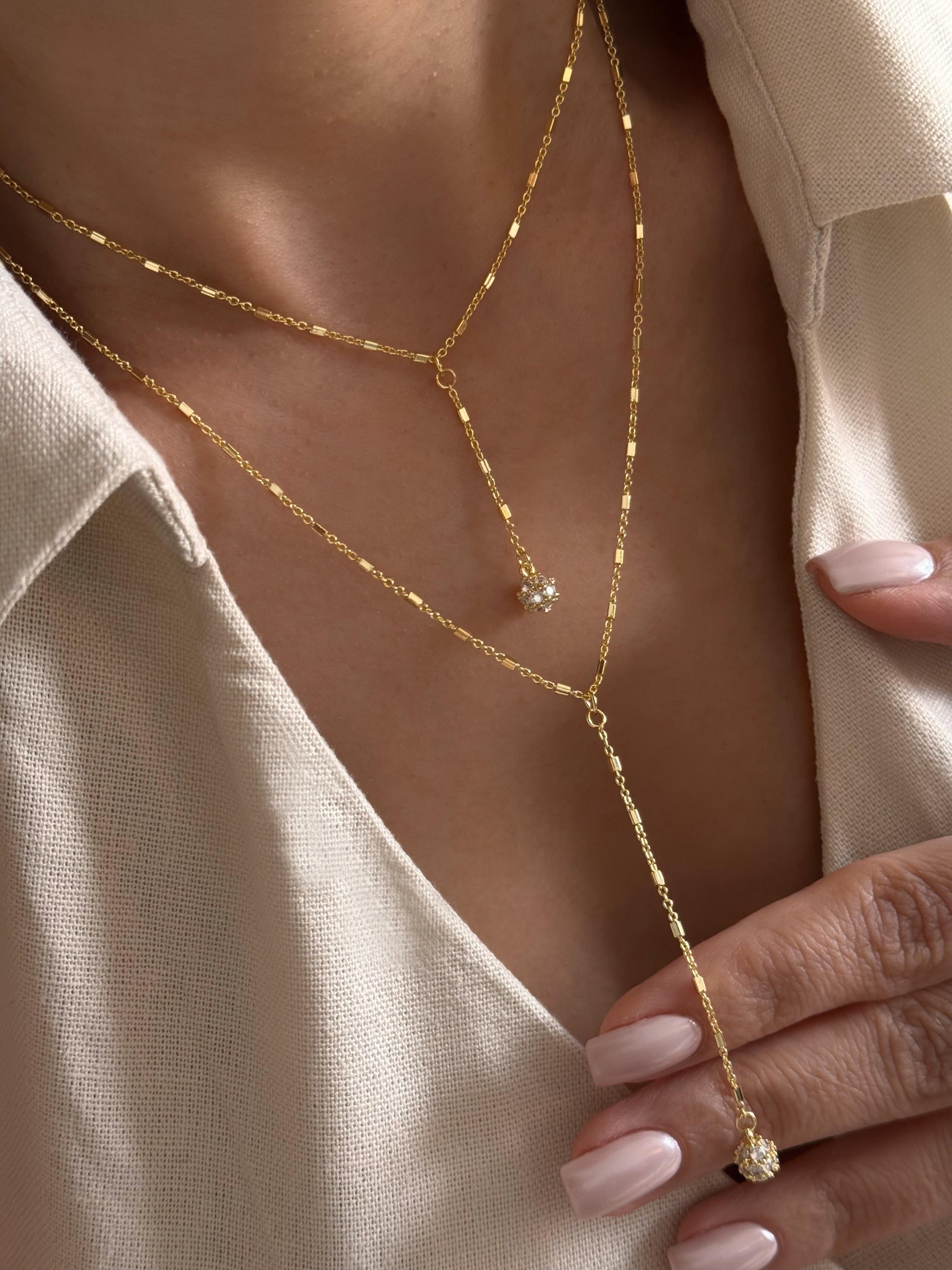 rovena ikili birleşik y kolye