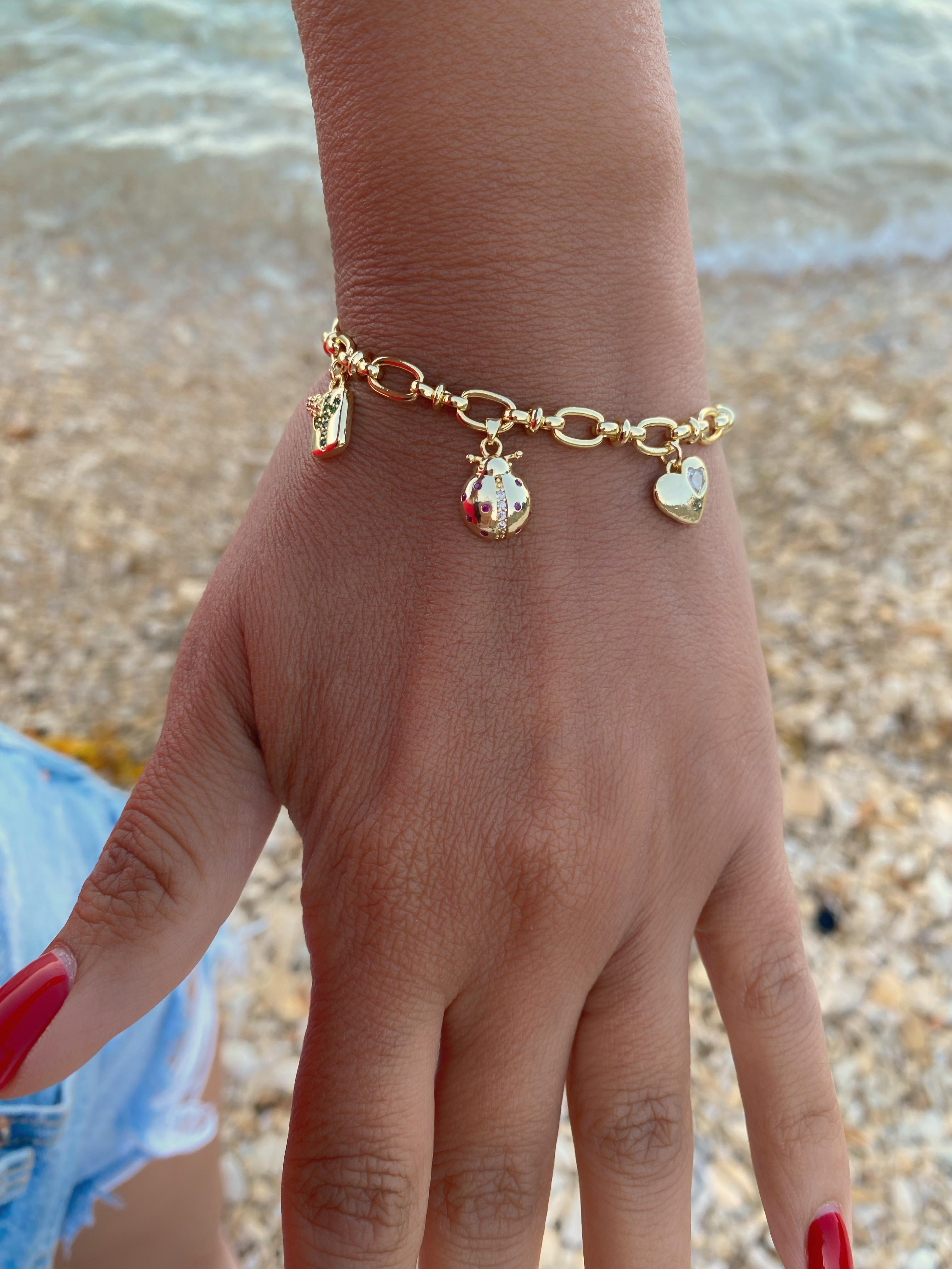Uğur böceği charm bileklik