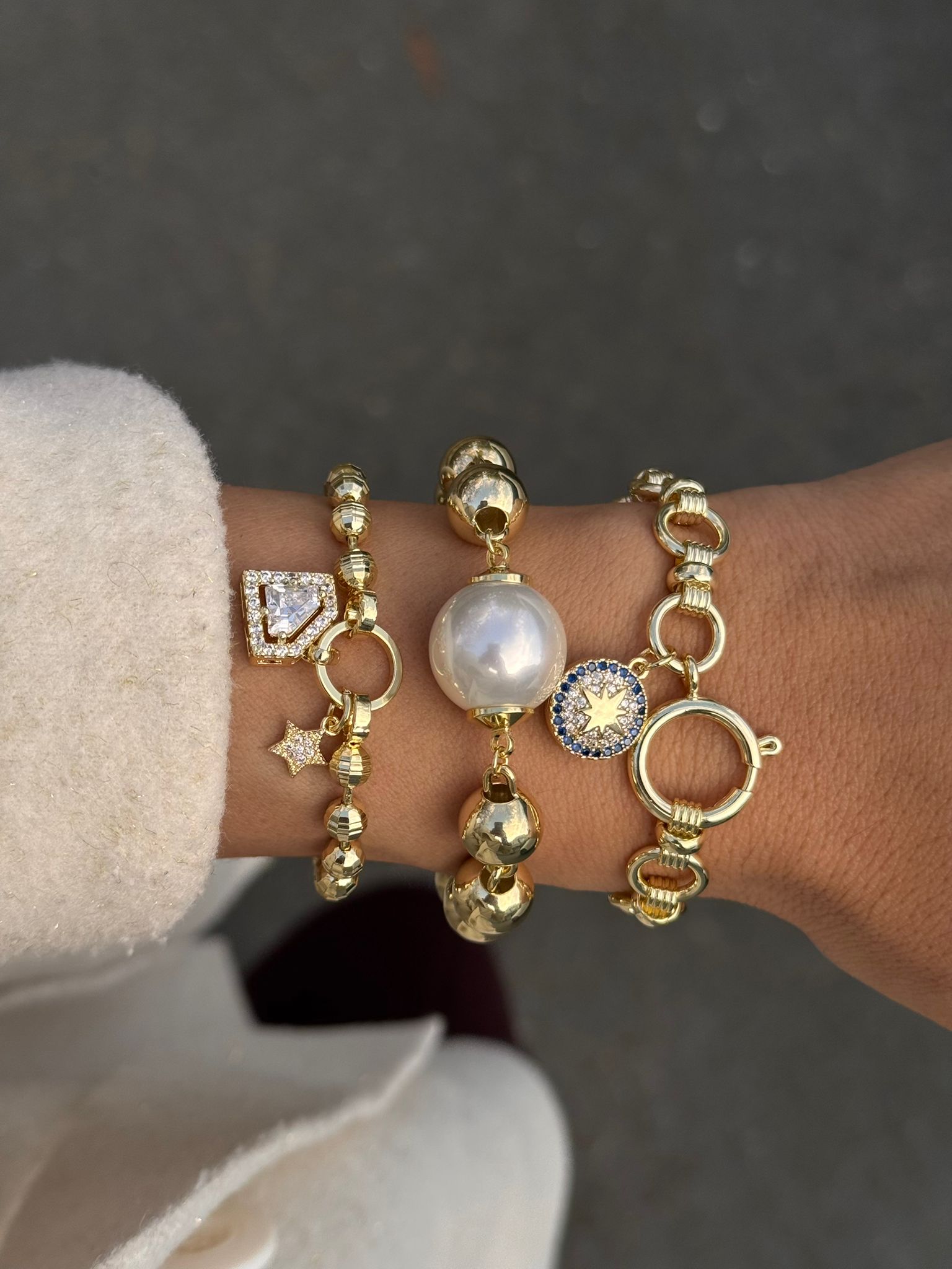 İnci ring bileklikler