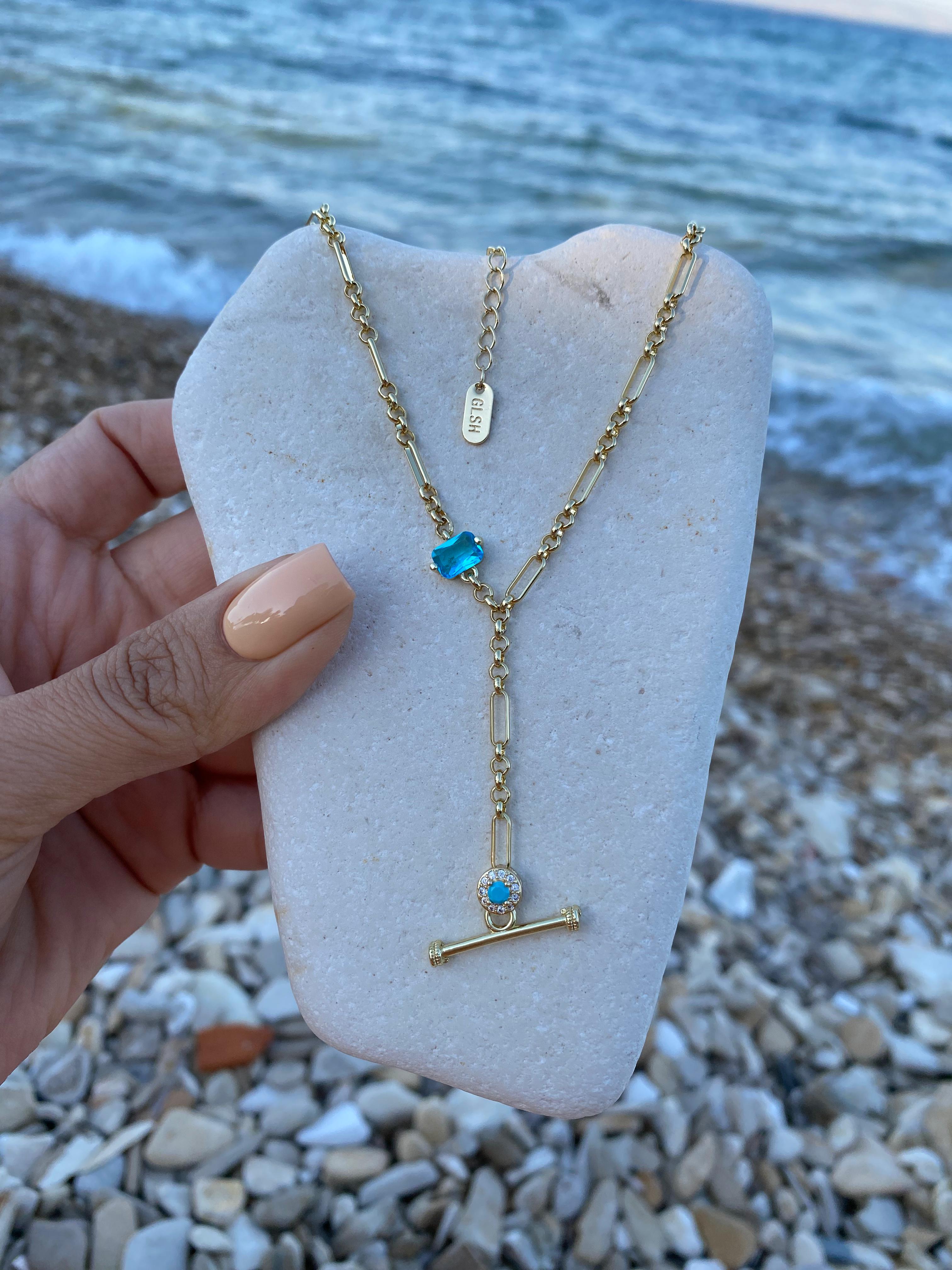 Blue Summer Y Choker