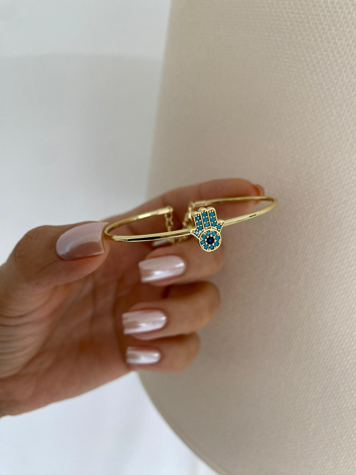 Blue fatma eli ince kelepçe