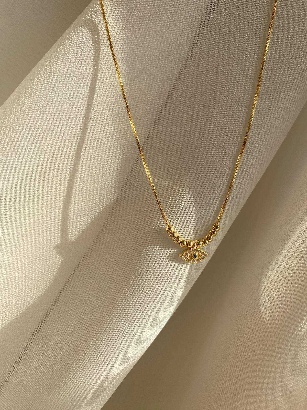 Gold eyes Asansörlü Kolye