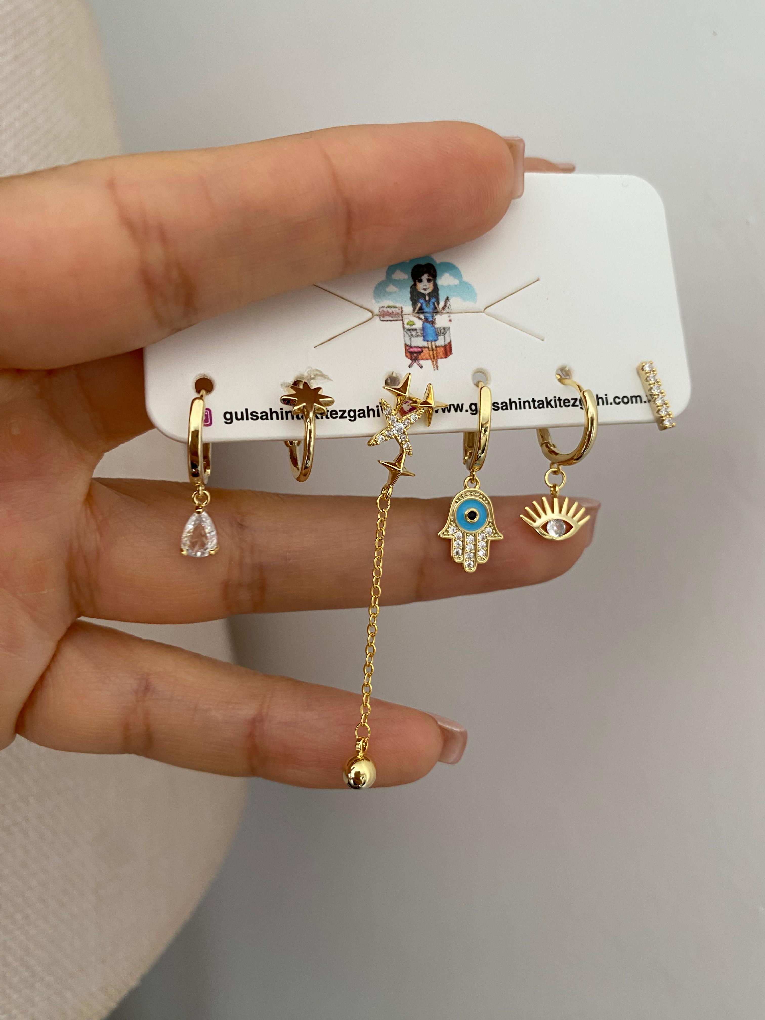 Eyes 6'Iı Set Küpe