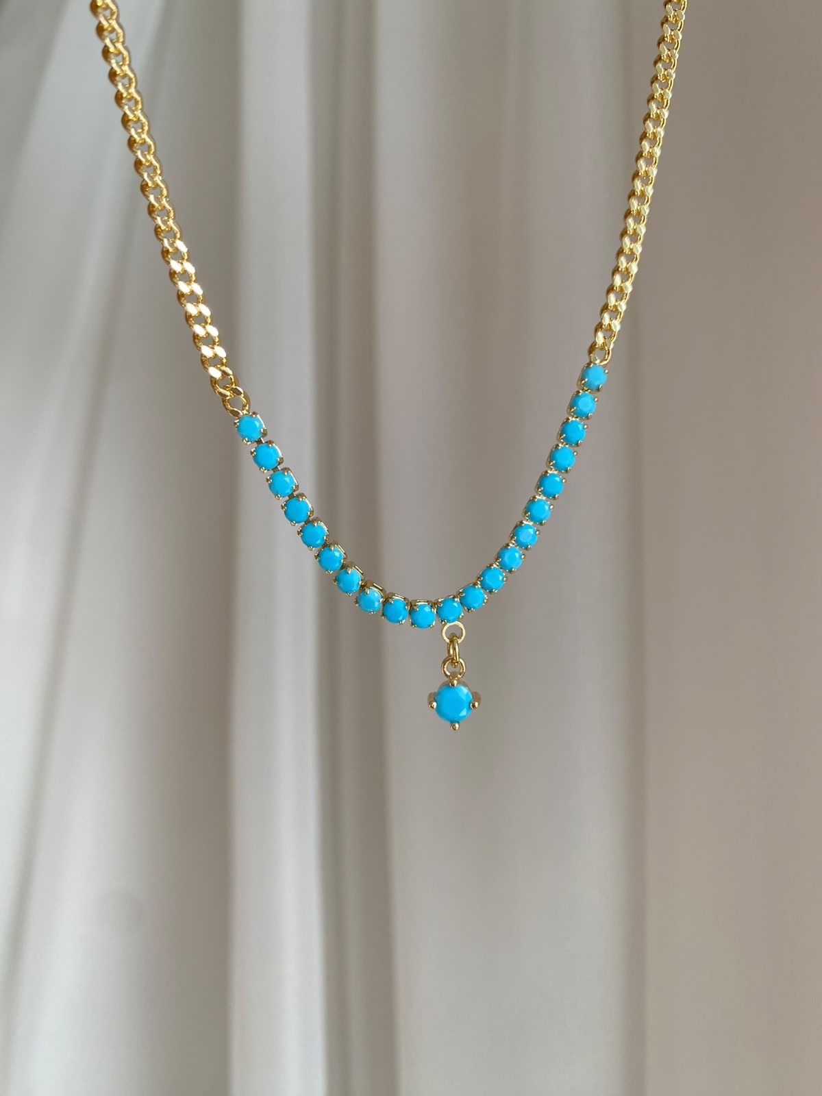 Blue su yolu & chain halhal