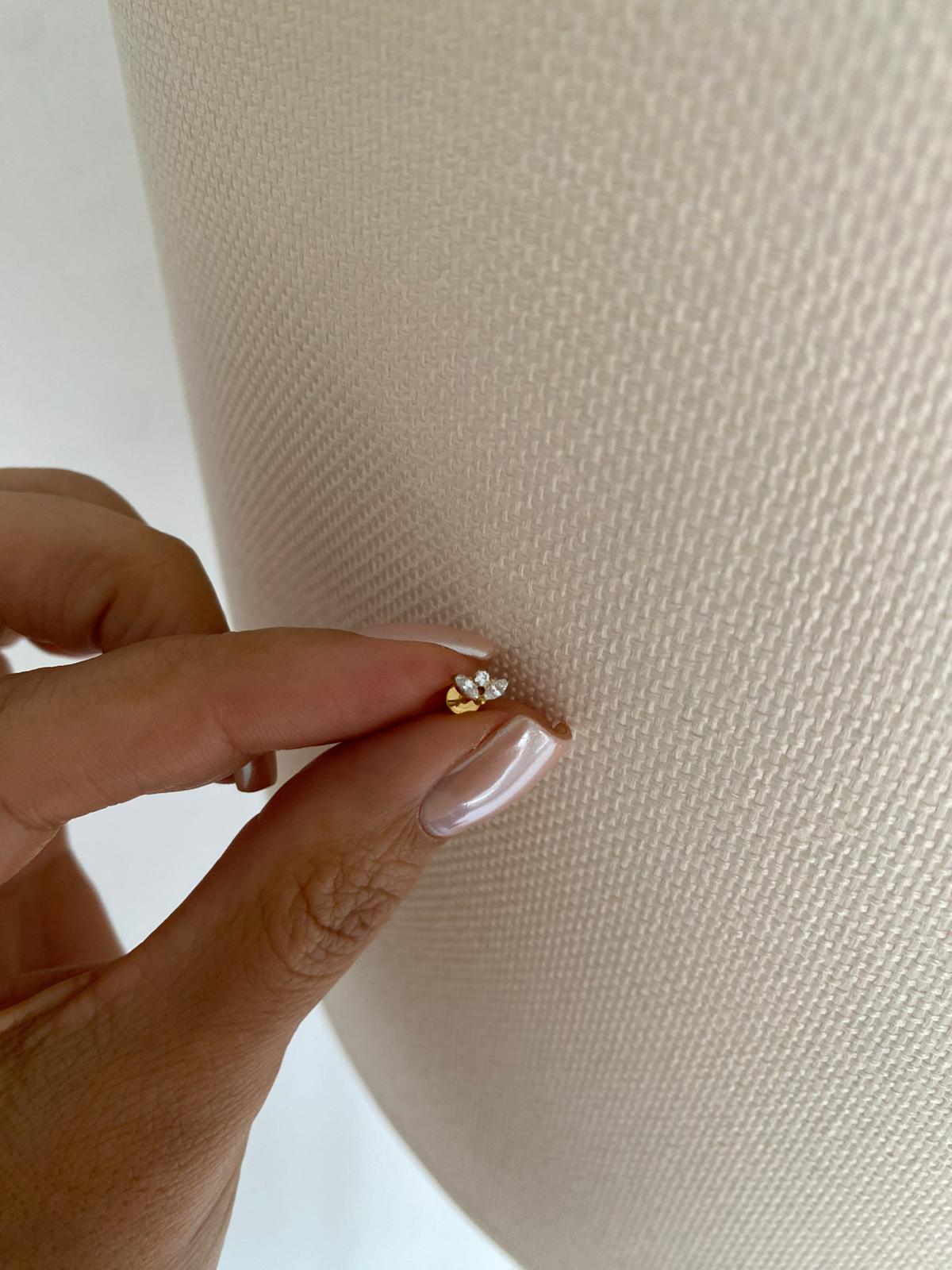 Lotus tragus titanium küpe