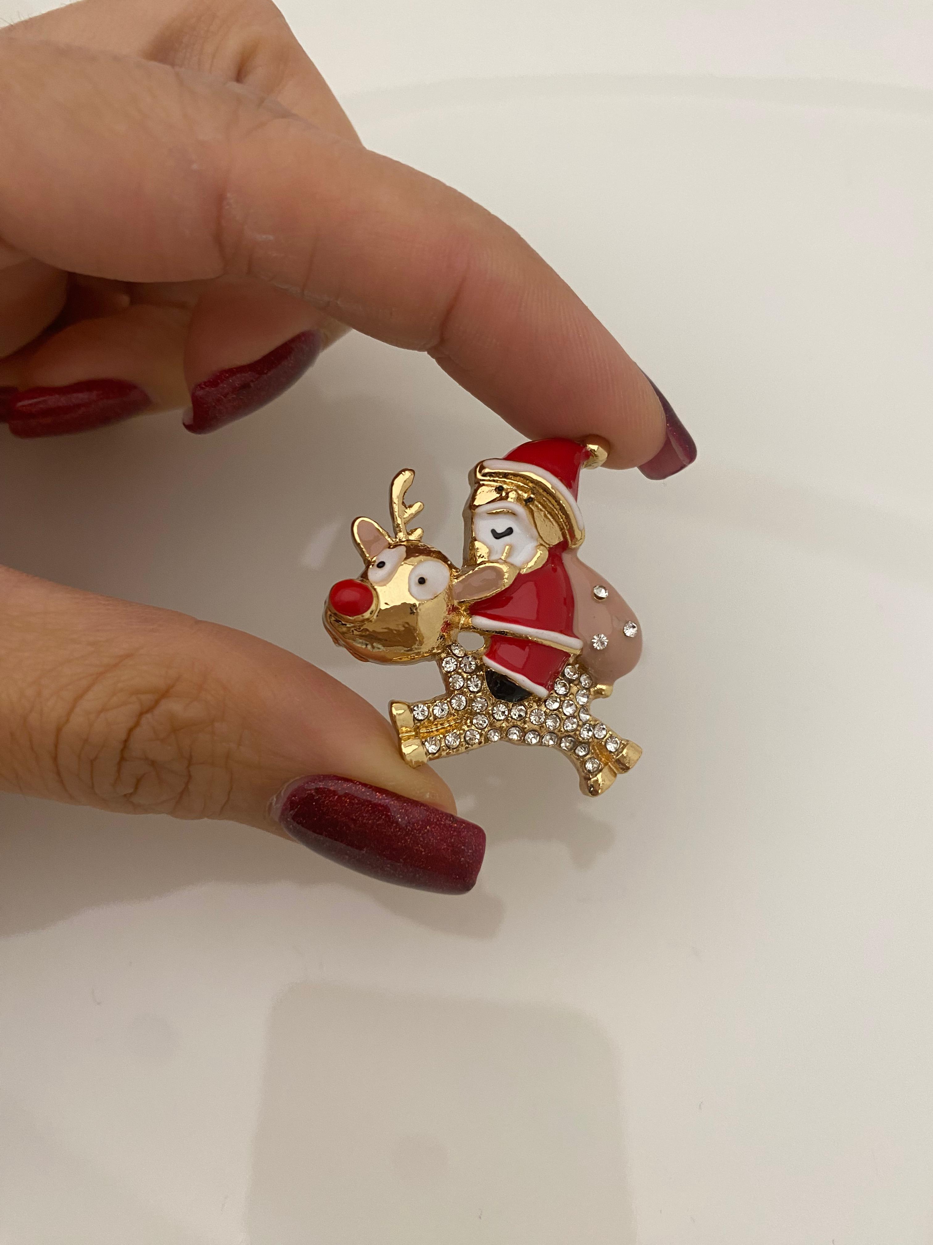 Deer Noel Broş