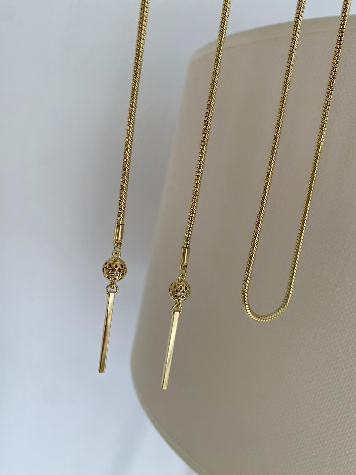 Ball Stick Dolamalı Kolye