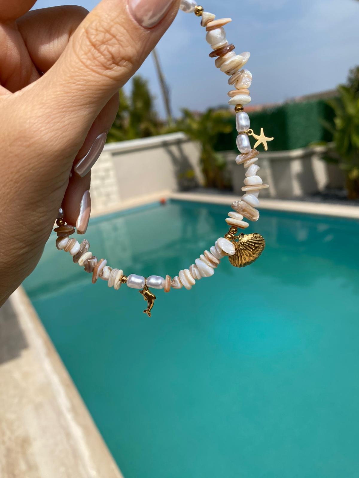 Seashell charm halhal