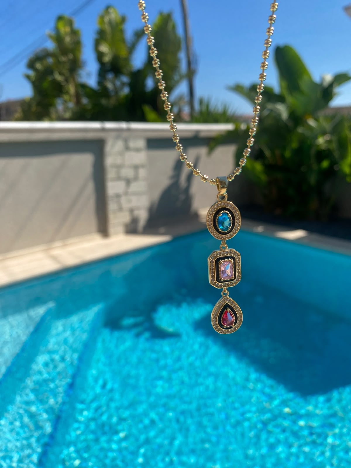 Saphire stone y choker