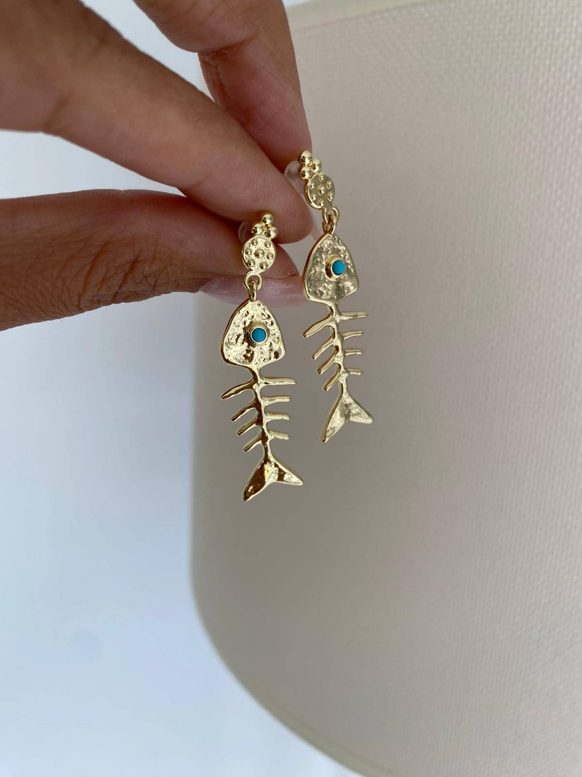 Gold kılçık küpe