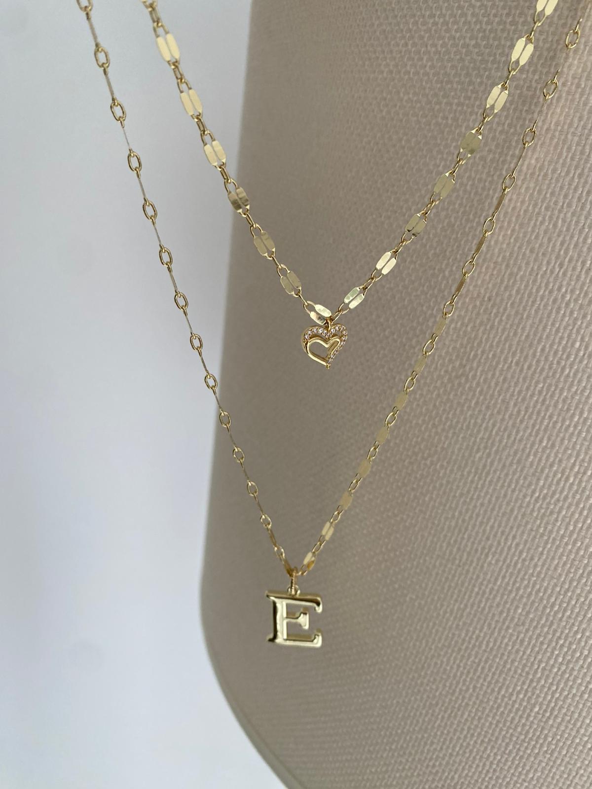 Hearty İkili Birleşik Harf Kolye