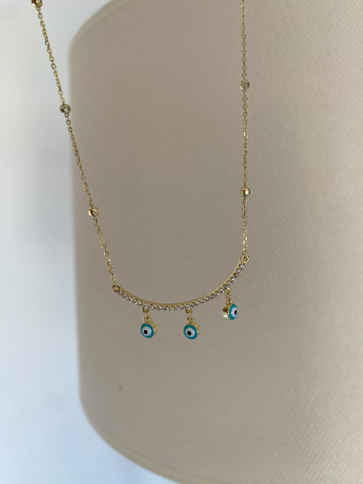 Evil eye kayık choker