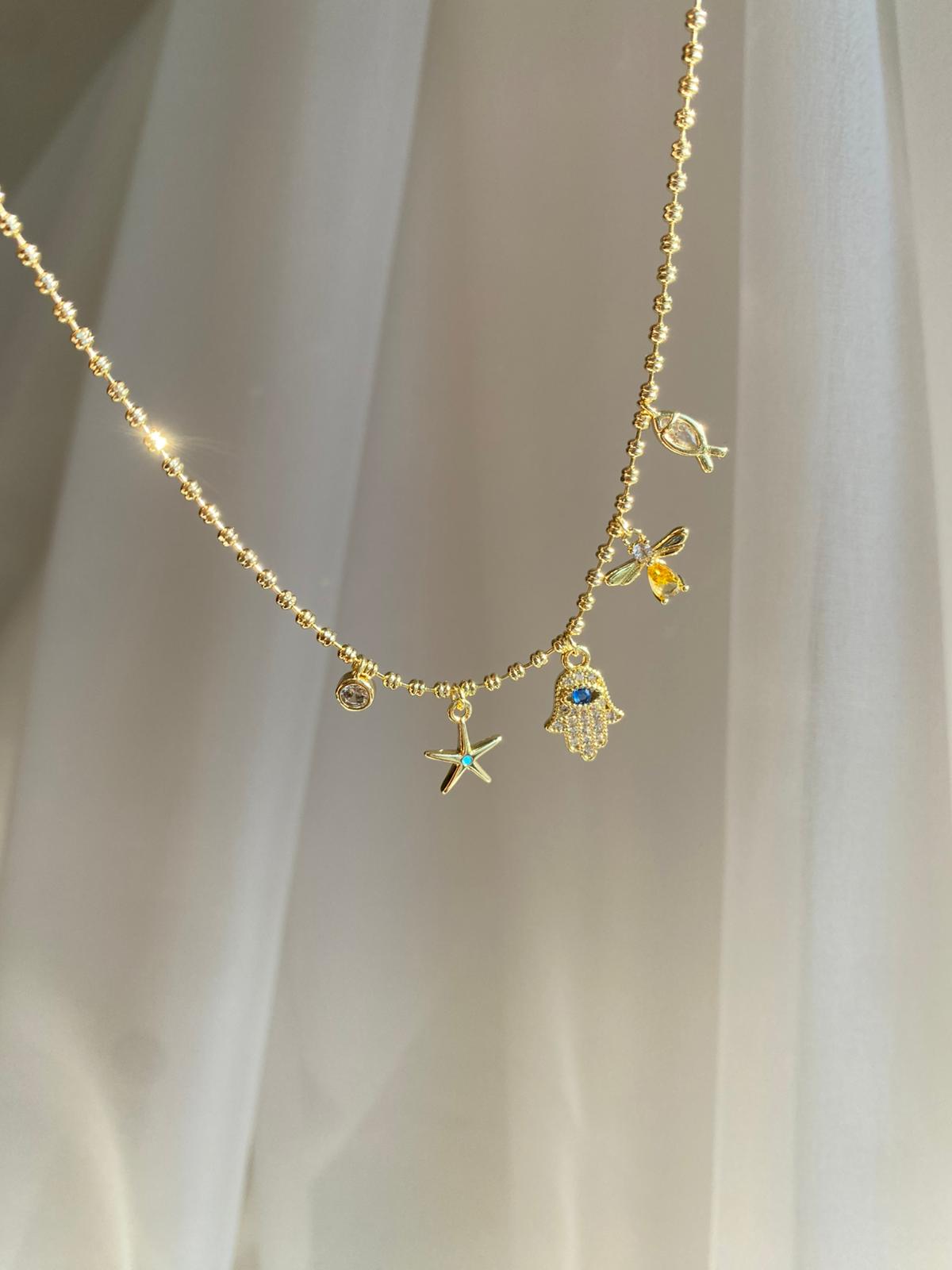 Star & fatma eli charm kolye