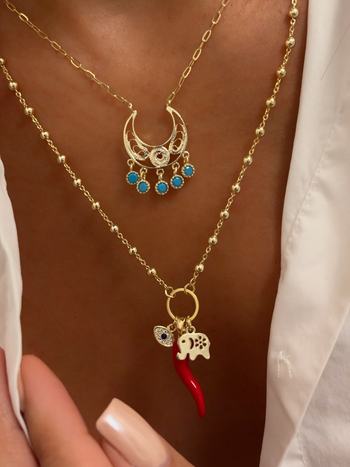 Hilal & pepper charm kolyeler