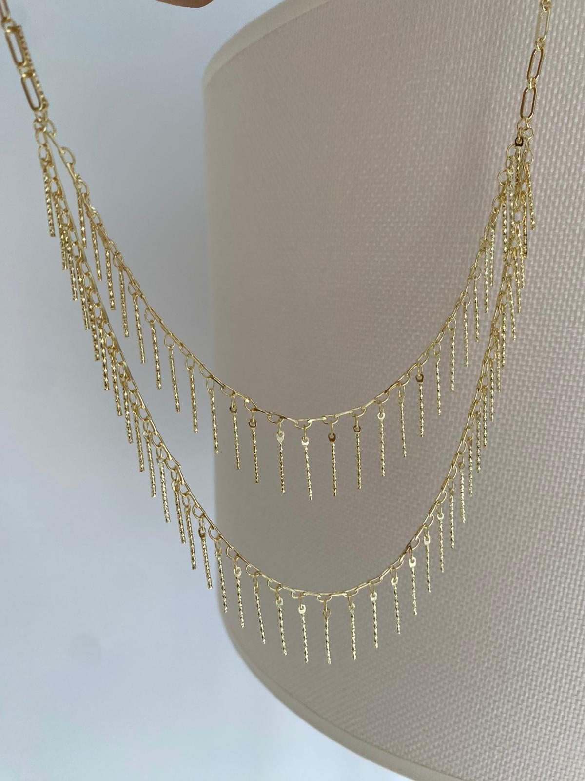 ikili birleşik sallantılı çubuk choker