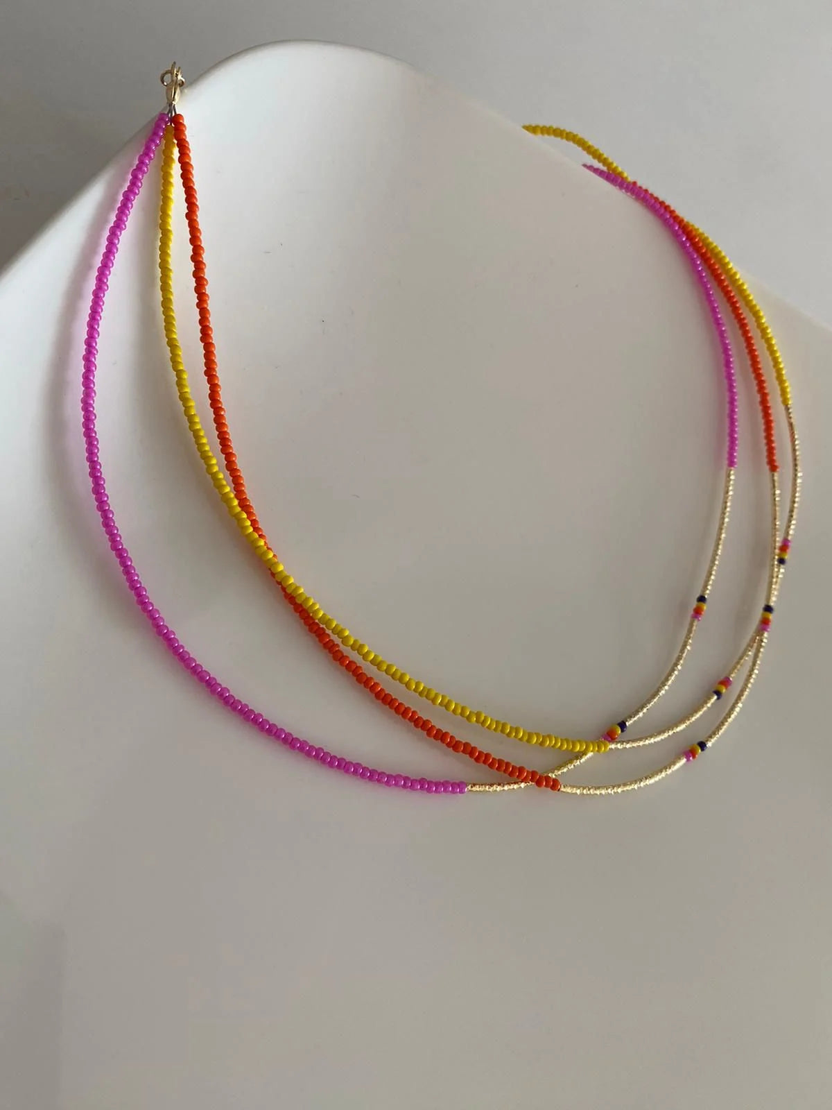 Color Bead 3lü Birleşik Kolye