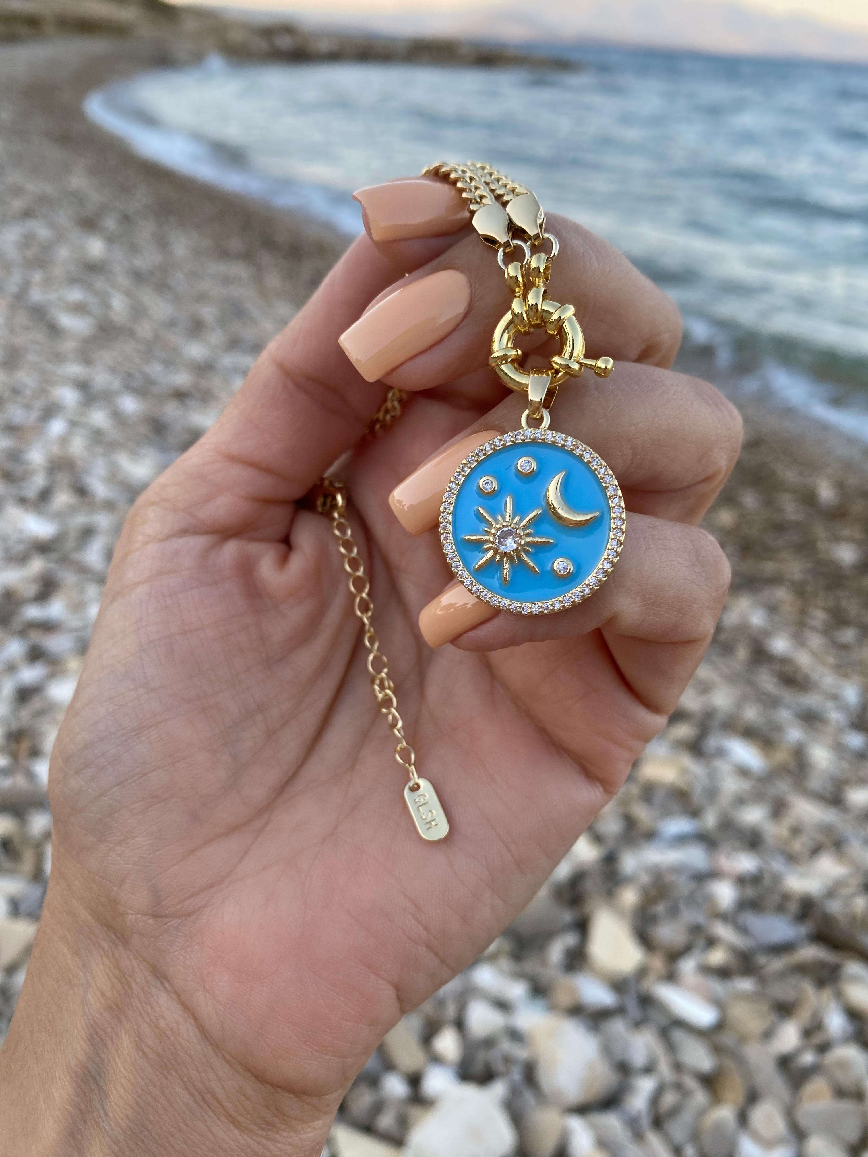 Blue Dümen Kolye