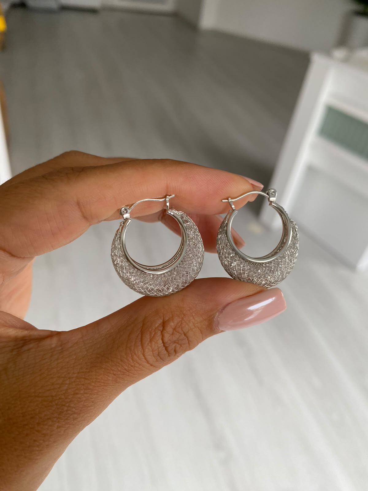 Sepet silver küpe