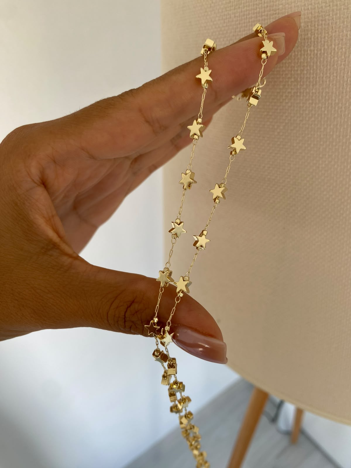 Star gold uzun kolye