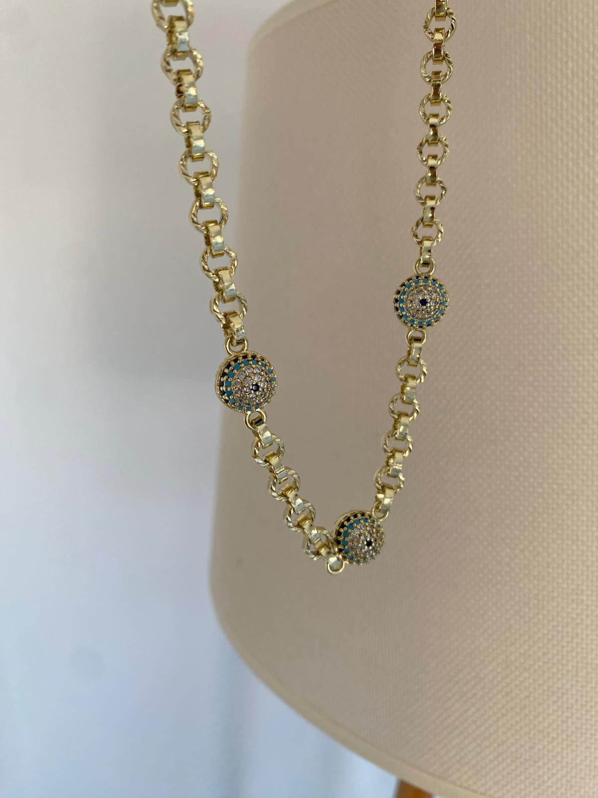 Zircon nazar kolye